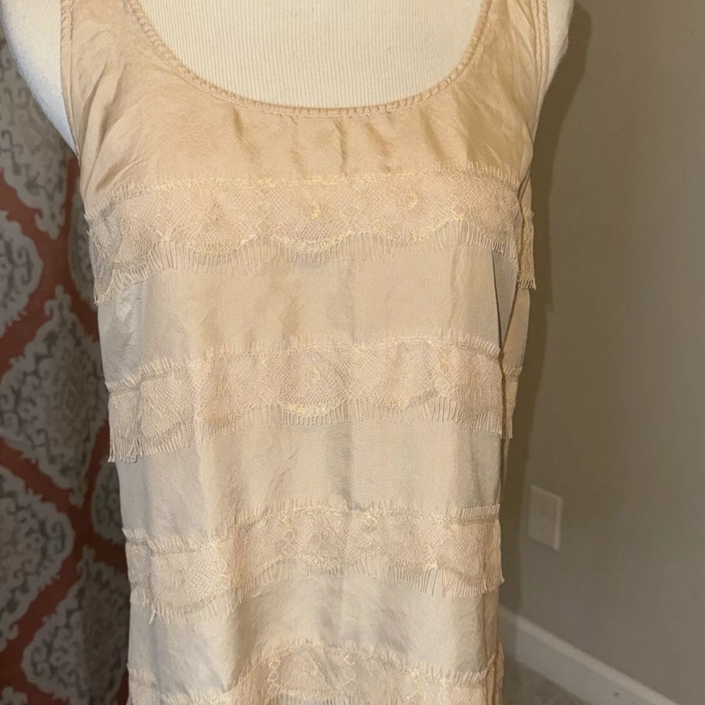 J Crew Silk Champagne Pink Blouse 6 Shirt Top